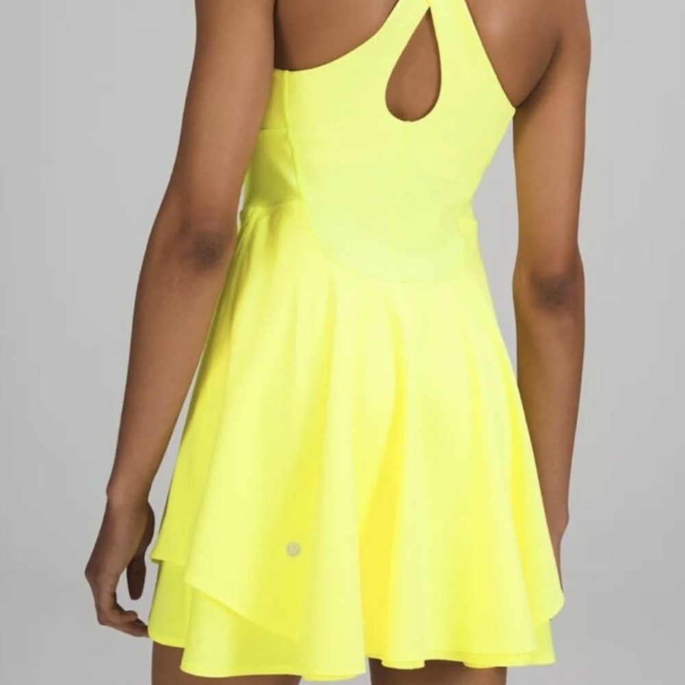LULULEMON Court Crush Dress in Electric Lemon 6 - Picture 3 of 16